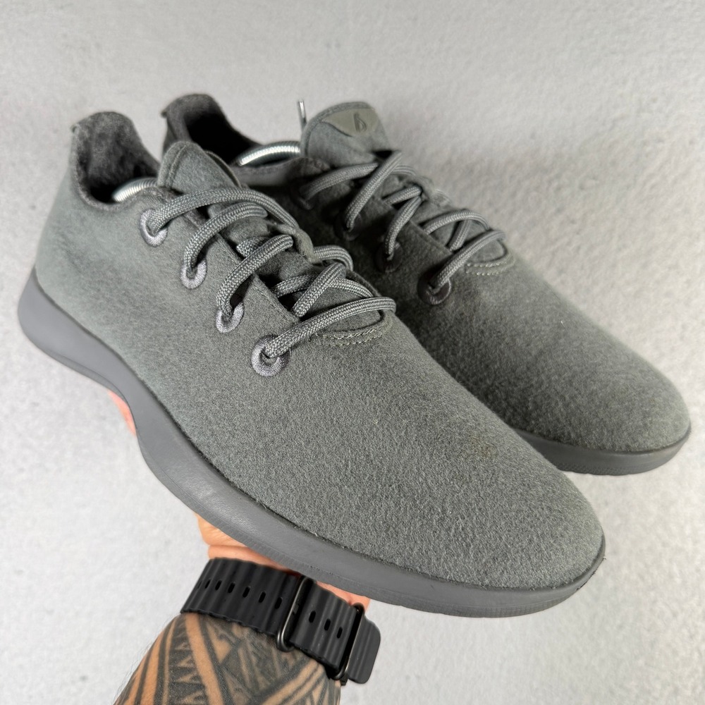 Allbirds Wool Runners Mens 12 Grey Sustainable Merino Wool Sneakers WR M12